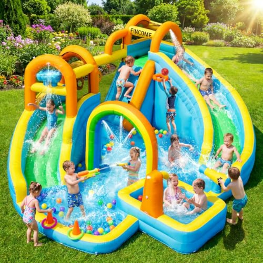 Kids Outdoor Pool - Надувная водная горка для детей с
