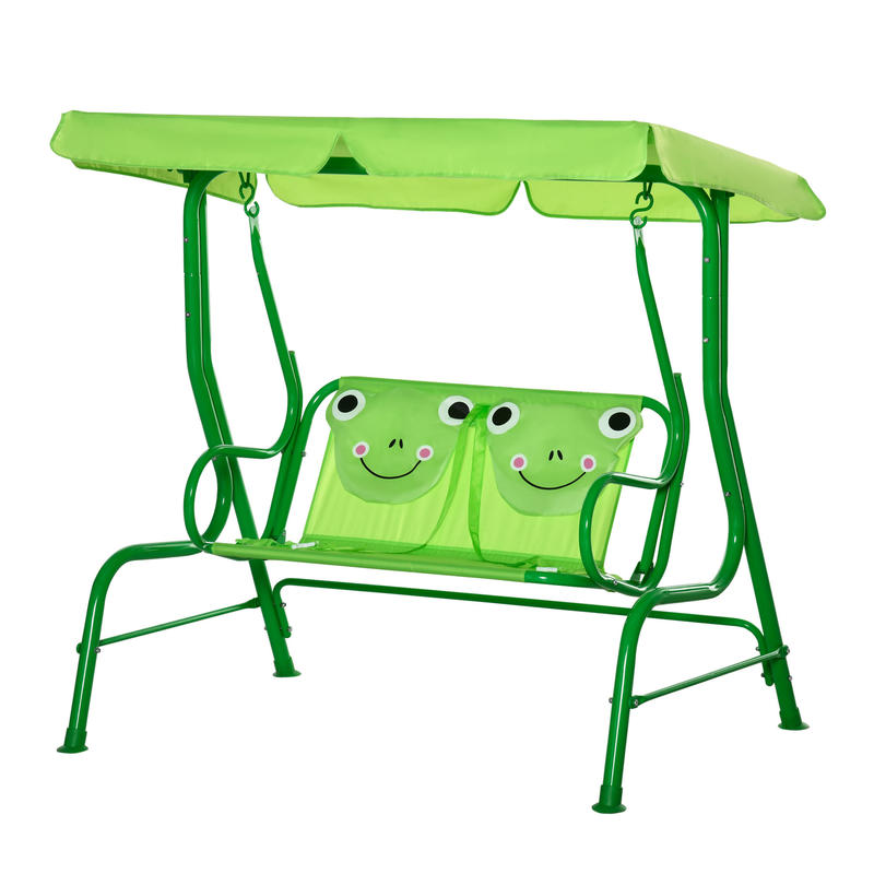 Kids Outdoor Swing Chair - Детские садовые качели Outsunny, регулируемые качели-глайдер