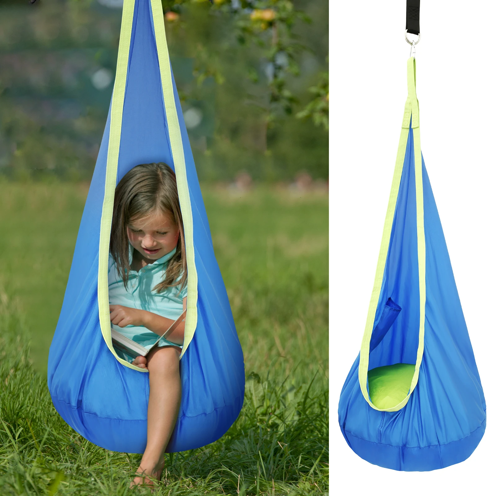 Kids Outdoor Swing Chair - Сенсорное кресло-качалка для детей, подвесное сиденье-качалка,