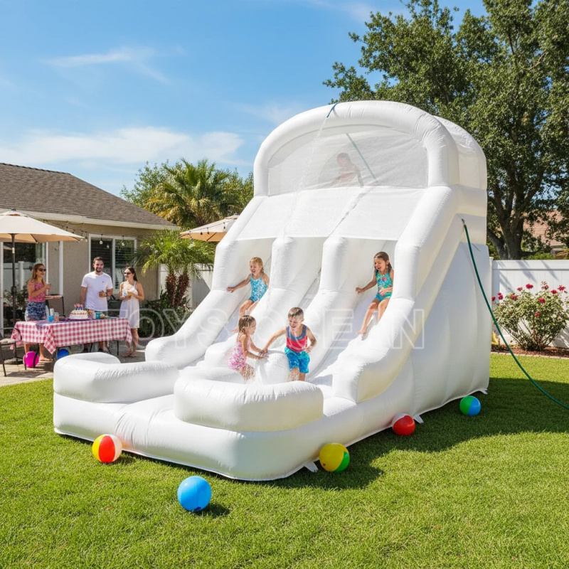 Kids Outdoor Pool - Надувная водная горка для детей, двойная
