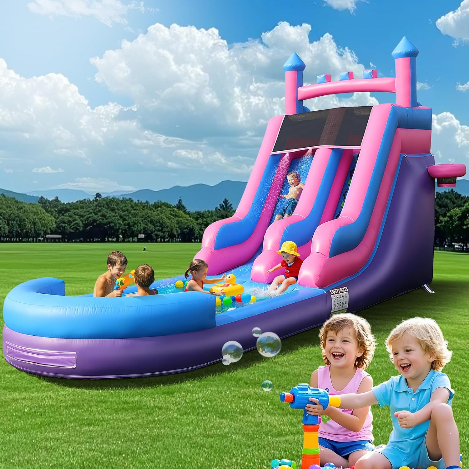 Надувная водная горка для тяже – обзор и цена Kids Outdoor Pool