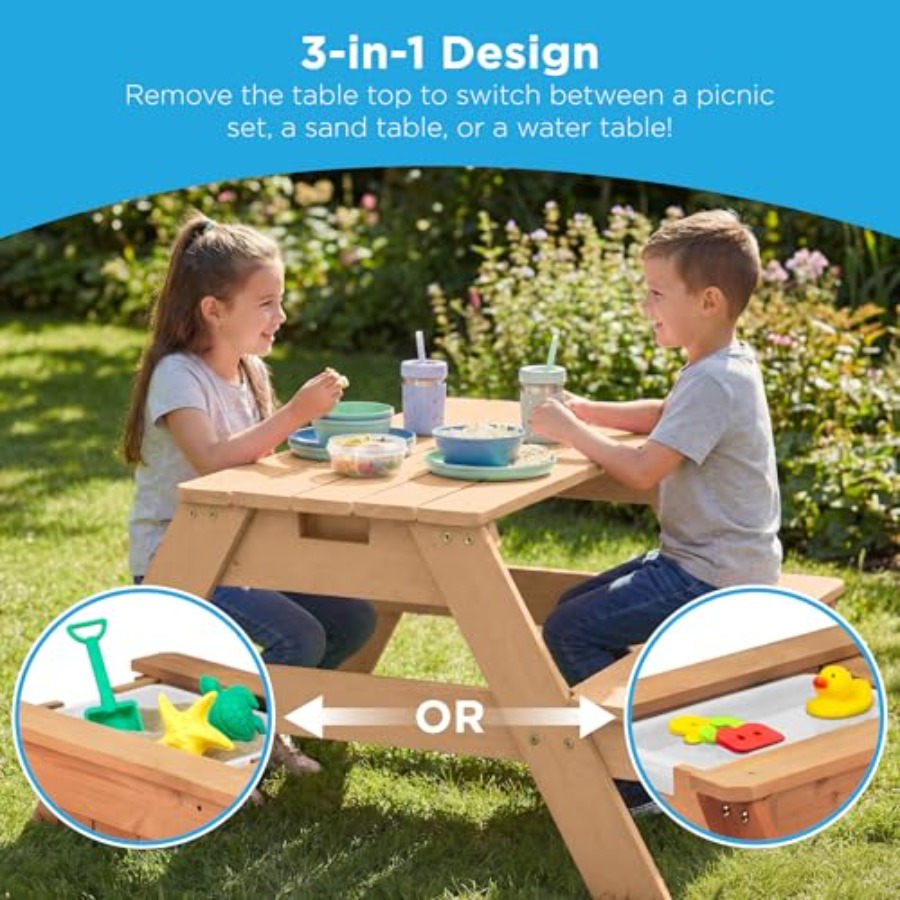 Детский уличный стол для пикни – обзор и цена Kids Outdoor Table With Umbrella