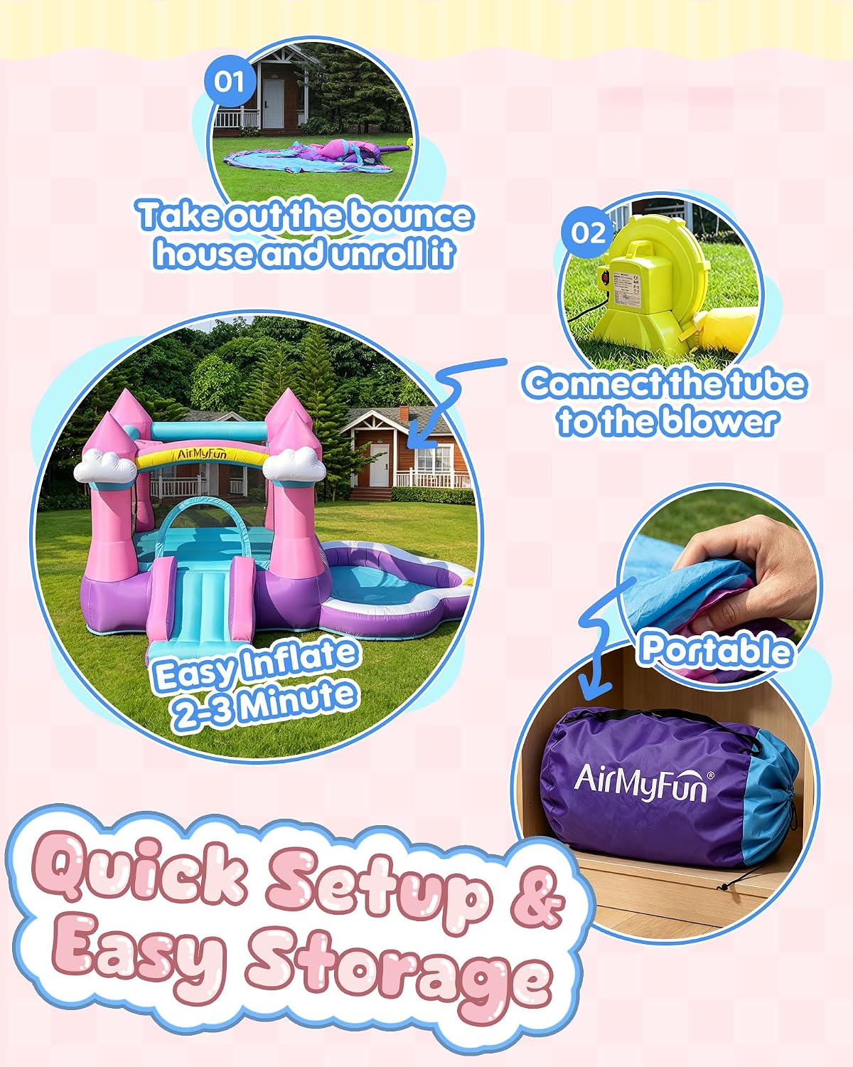 Розовый надувной батут для дет – обзор и цена Kids Outdoor Pool