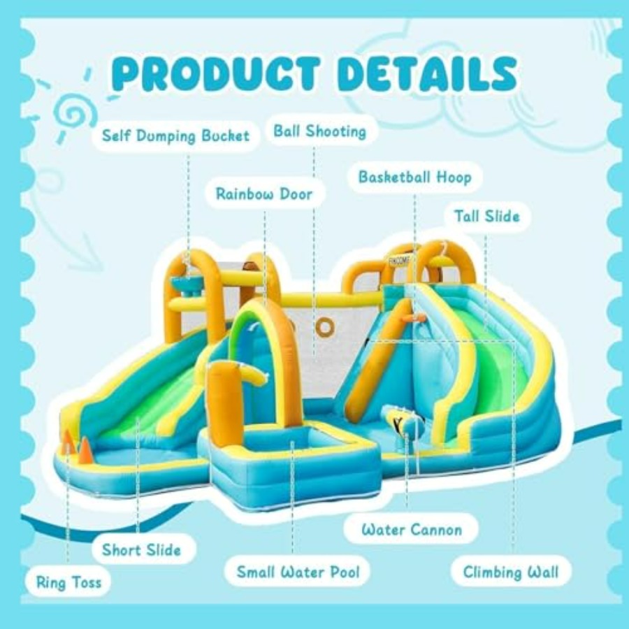 Надувная водная горка для дете – обзор и цена Kids Outdoor Pool