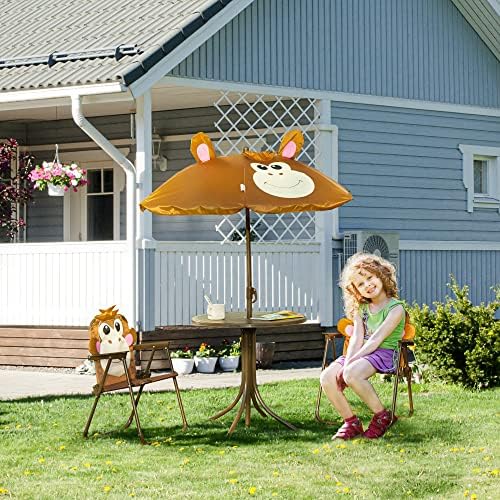 Детский набор стола и стульев  – обзор и цена Kids Outdoor Table With Umbrella