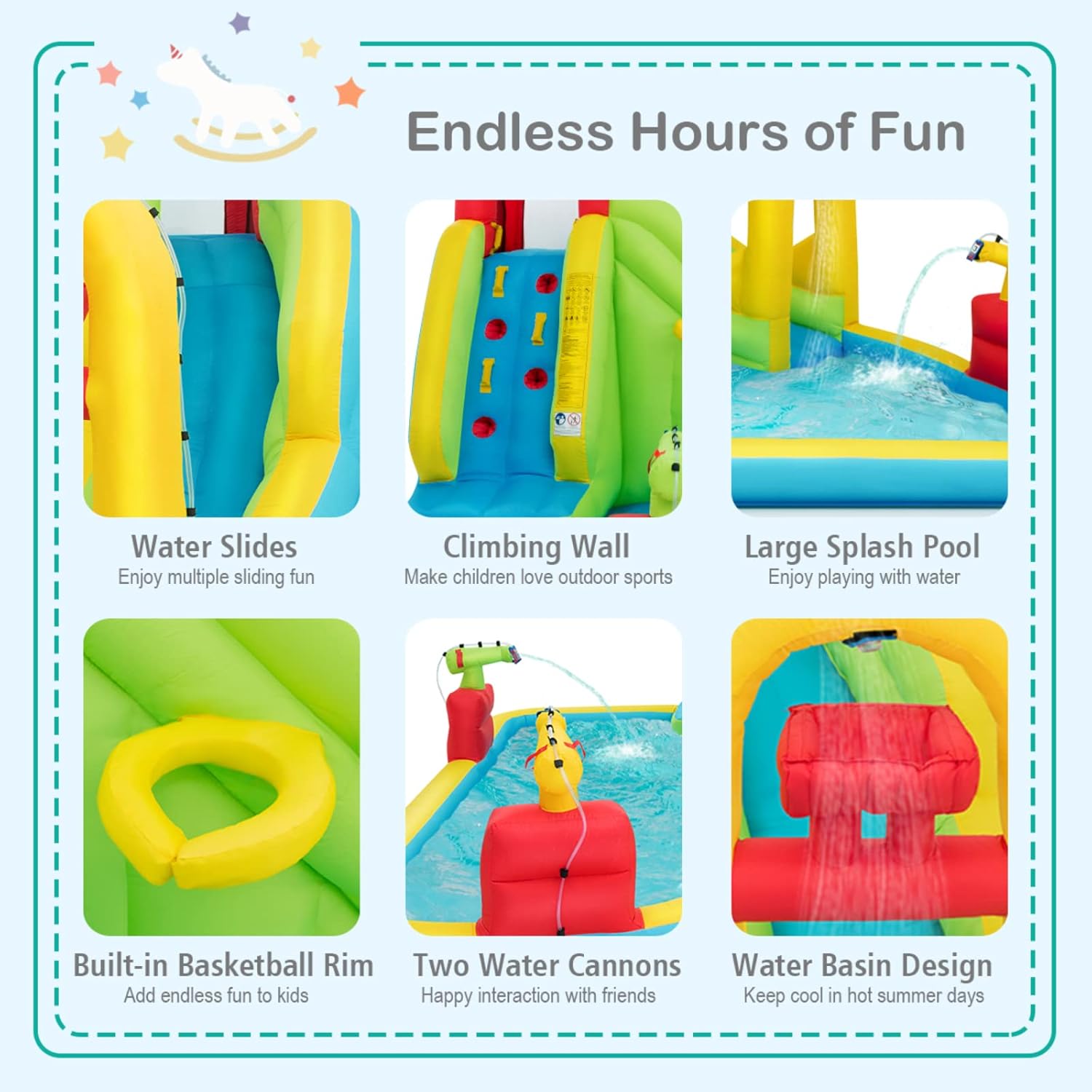 Надувной аквапарк-батут для де – обзор и цена Kids Outdoor Pool