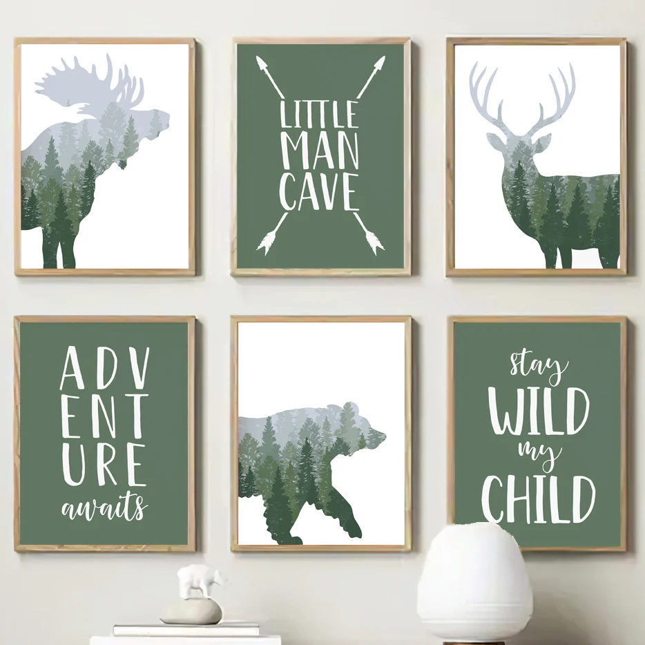 Холст с изображением оленя, ме – обзор и цена Kids Outdoor Quotes
