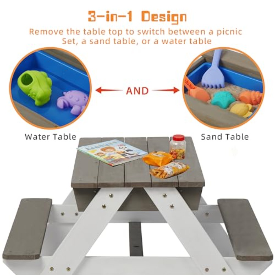 Детский столик для пикника на  – обзор и цена Kids Outdoor Table With Umbrella