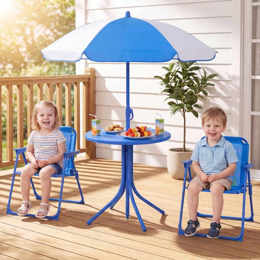 Детский стол для пикника с дву – обзор и цена Kids Outdoor Table With Umbrella